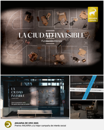 Germinal & Brandon Love logra el Anuaria de Oro 2025 por la campa&ntilde;a 'La Ciudad Invisible' para Fundaci&oacute;n Atenea