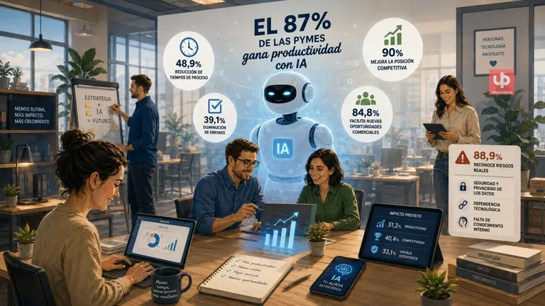 El 87% de las pymes espa&ntilde;olas ya mejora productividad con IA, seg&uacute;n Adecco