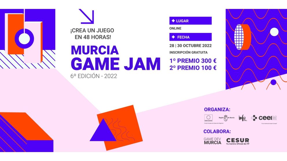 Cartel anunciador del Murcia Game Jam