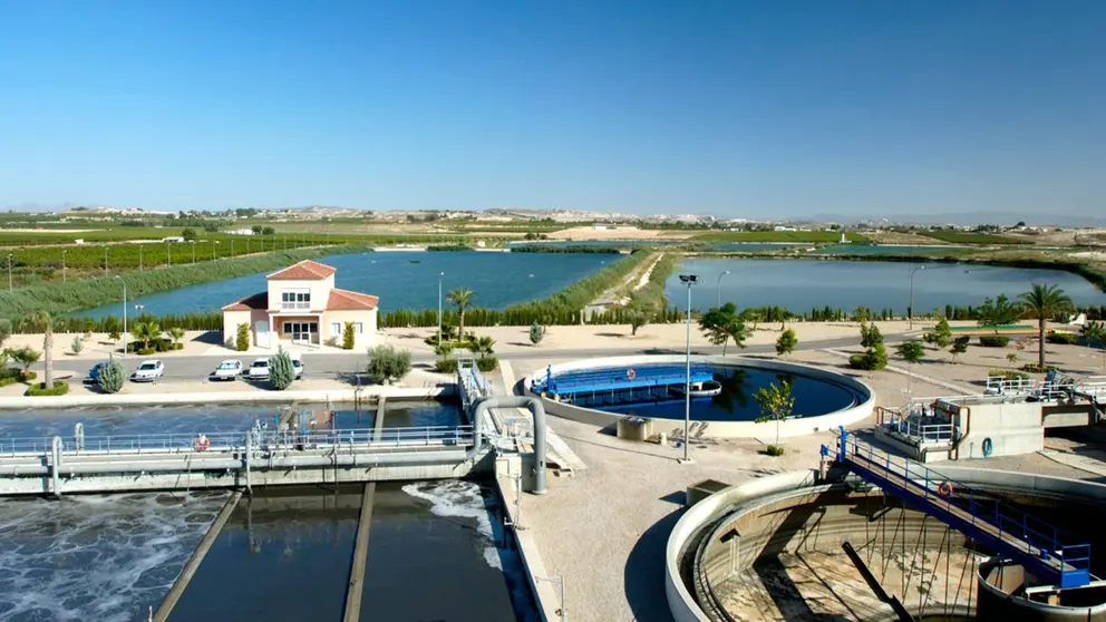 Imagen de la Estación Depuradora de Molina de Segura (Foto: CARM)