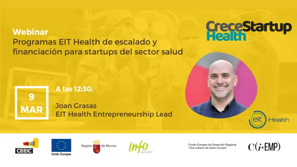 Programas EIT Health de escalado y financiación para startups del sector salud