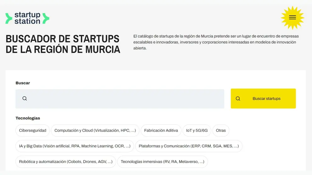 Portada de la web Startup Station