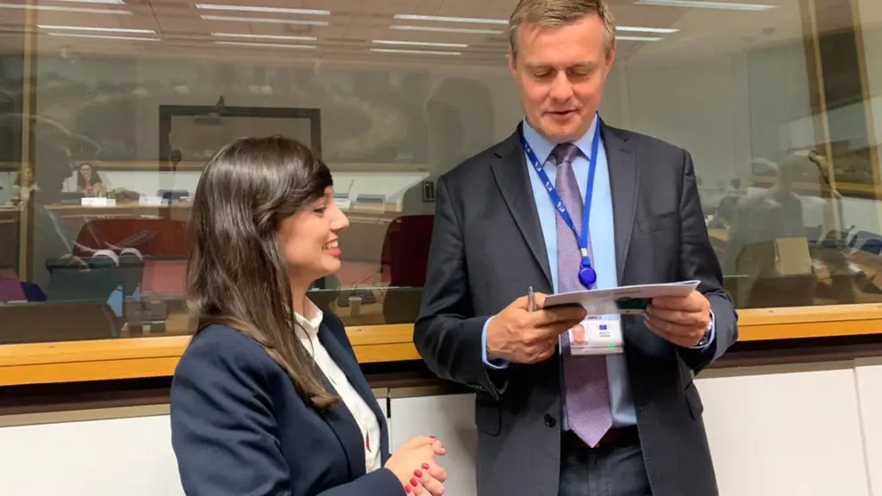 La directora general de Movilidad y Litoral, Marina Munuera, durante su participación en el Foro del Corredor Mediterráneo celebrado esta semana en Bruselas