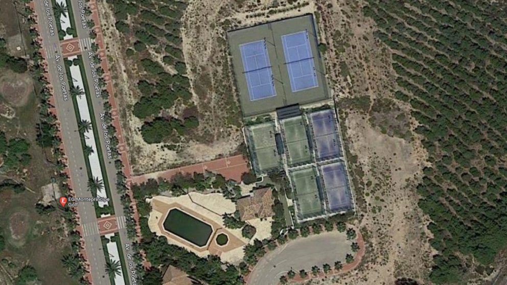 Vista aérea del centro deportivo Montepríncipe (Foto: Google Maps)