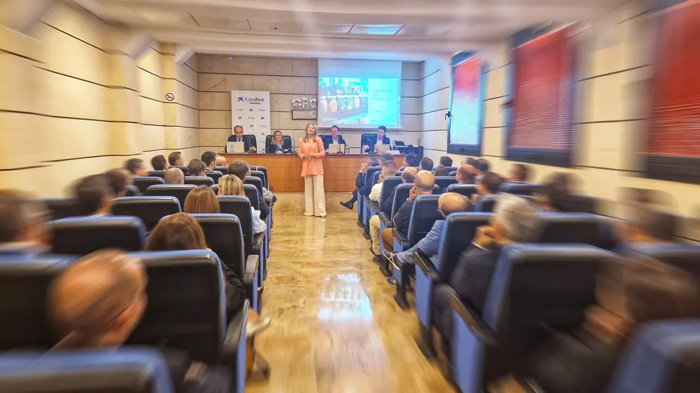 Intervención de Olga García, directora territorial de CaixaBank en la Región de Murcia y Comunidad Valenciana.