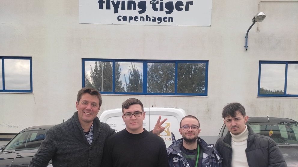 Un grupo de alumnos de FP de la Región, durante su periodo de formación en una empresa europea.