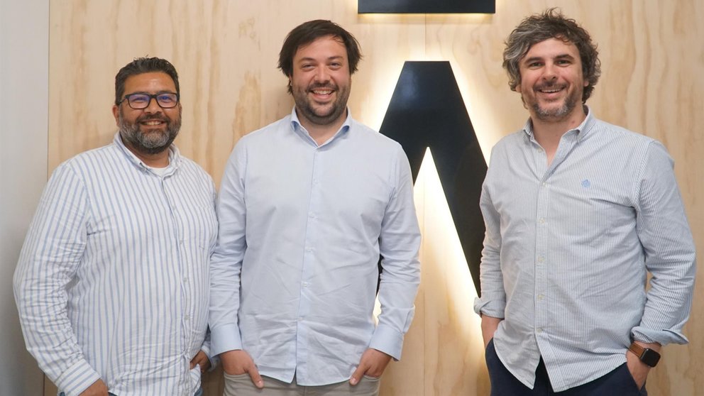 El CEO de Aticco, Gabriel Espín, el CSO, Franz Palleres, y el CFO, Juan Carlos Morales.