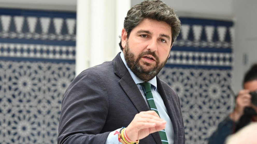 El presidente de la Comunidad, Fernando López Miras, compareció en el Pleno de la Asamblea Regional.