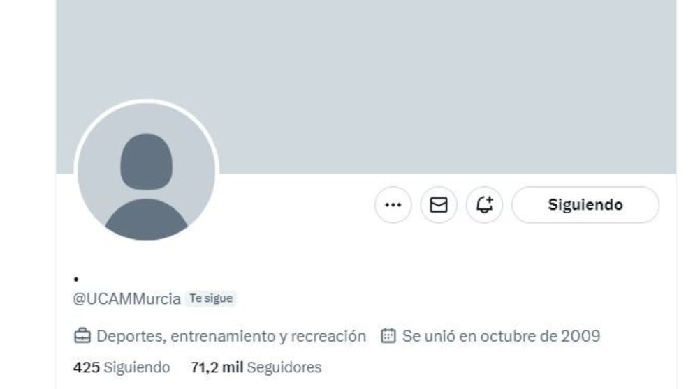 La cuenta del UCAM Murcia CB en X sufre un hackeo