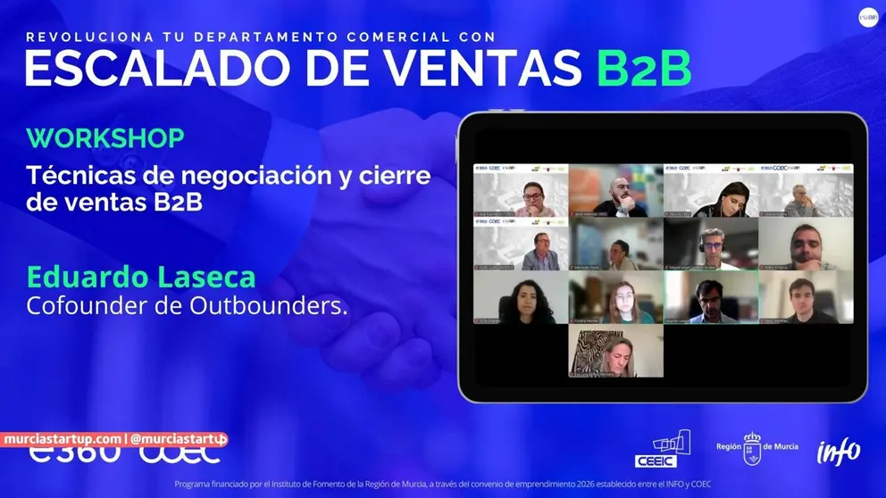 COEC y CEEIC forman a startups en ventas B2B con Eduardo Laseca de Outbounders