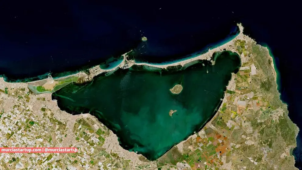 Vista satelital del Mar Menor