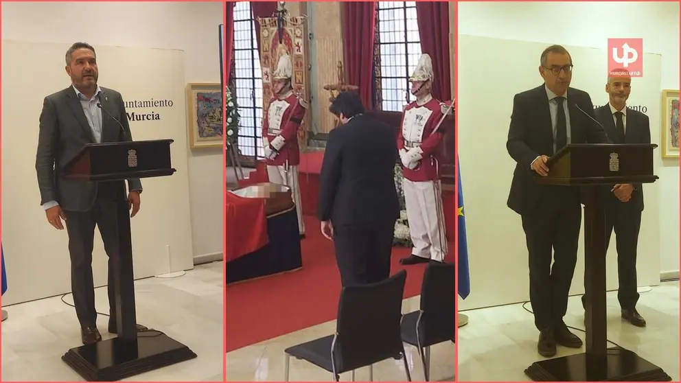 L&oacute;pez Miras, Miguel L&oacute;pez Abad o la UMU han presentado sus respetos en la capilla ardiente de Ballesta