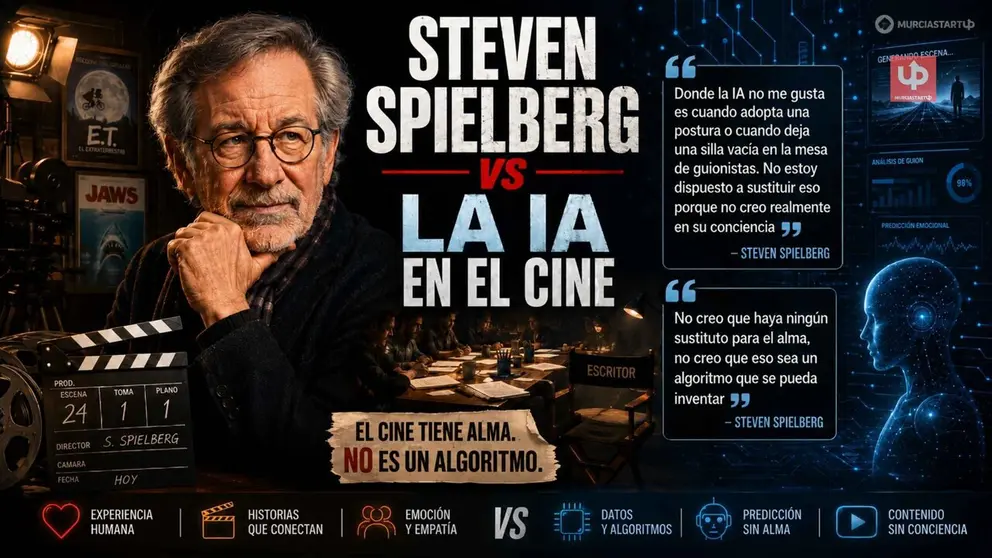 Spielberg a la IA: puedes buscar localizaciones, pero no escribir mis guiones