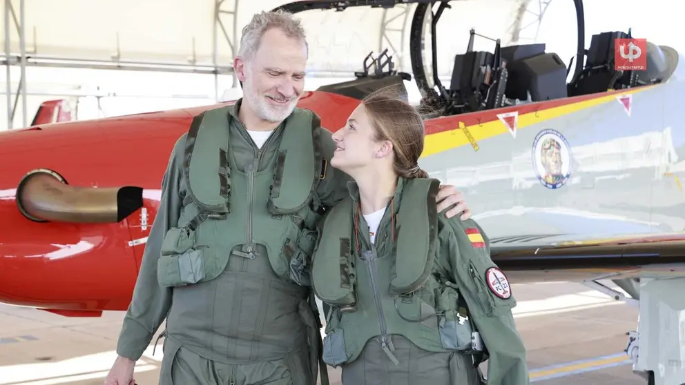 Felipe VI y la Princesa Leonor realizan un vuelo de instrucci&oacute;n en la Academia General del Aire (AGA), en San Javier, Murcia, en el marco de la instrucc&iacute;&oacute;n militar de la heredera a la corona.