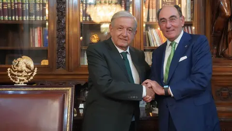 AMLO, pte de M&eacute;xico, e Ignacio Gal&aacute;n, presidente de Iberdrola