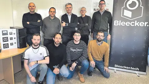 Equipo fundador de Bleecker. F&eacute;lix Garc&iacute;a Clemente, de pie, en el centro.