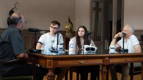 Imagen de la grabaci&oacute;n del primer cap&iacute;tulo del p&oacute;dcast de Global Shapers