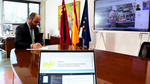 El director del Info, Joaqu&iacute;n G&oacute;mez, inaugur&oacute; el primer seminario virtual sobre la Ley de Inteligencia Artificial que promueve la UE