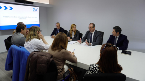 El consejero V&iacute;ctor Mar&iacute;n durante la presentaci&oacute;n de la convocatoria de 'Cuota Cero' para aut&oacute;nomos - CARM