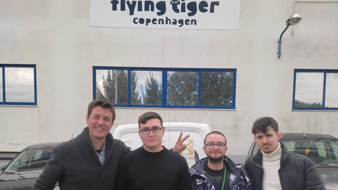 Un grupo de alumnos de FP de la Regi&oacute;n, durante su periodo de formaci&oacute;n en una empresa europea.