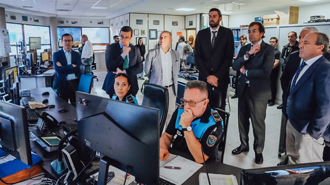 El vicepresidente Antelo presenta de la terminal de gesti&oacute;n de incidentes remota en Cartagena.