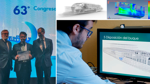 Juan Jos&eacute; Vilarroya  recoge el premio en el 63&ordm; Congreso Internacional de Ingenier&iacute;a Naval e Industria Mar&iacute;tima