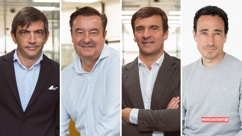 (de izq. a der.): Sergio Balsa, Antonio Garc&iacute;a-Lozano y Juancho Cebral, fundadores de Insurama; y Ander Michelena, Founding Partner de All Iron Ventures