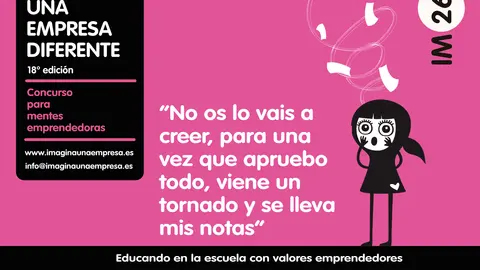 Cartel del concurso 'Imagina una empresa diferente'.