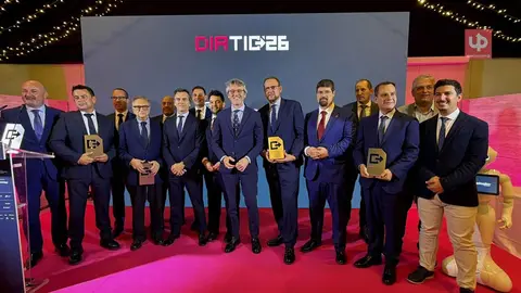 El consejero de Econom&iacute;a, Hacienda, Fondos Europeos y Transformaci&oacute;n Digital, Luis Alberto Mar&iacute;n, durante la entrega de premios de la jornada 'DiaTic 26'