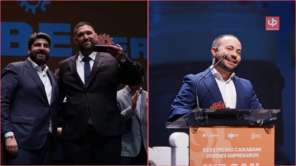 Manuel Hern&aacute;ndez (izq. junto a Fernando L&oacute;pez Miras) y V&iacute;ctor Garc&iacute;a ganan los principales premios de AJE
