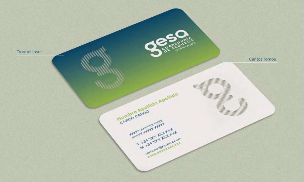 Tarjetas corporativas de Gesa Mediación