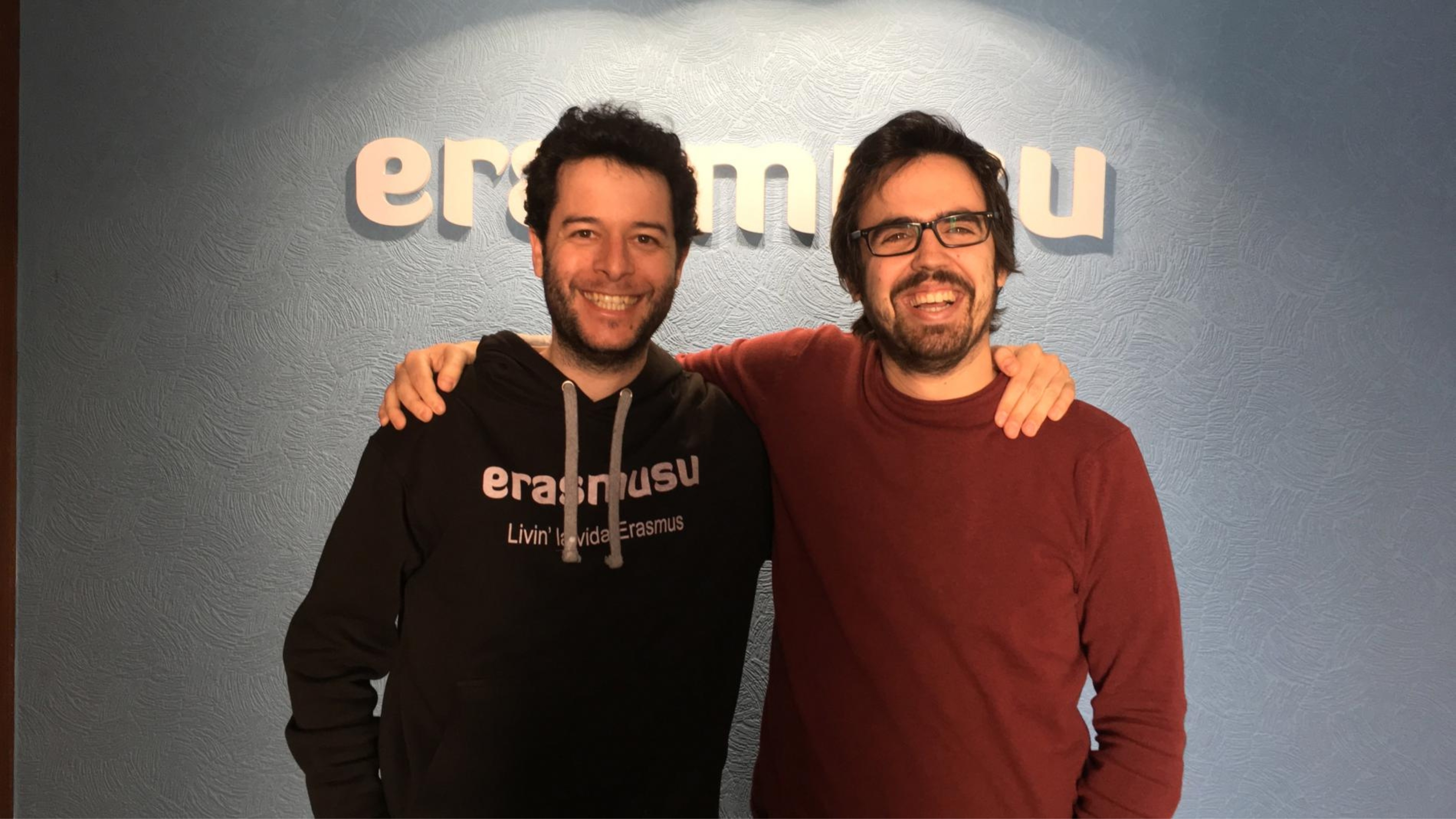 Javi López y Emilio Nicolás, hace unos años, cuando vendieron Erasmusu a Spotahome