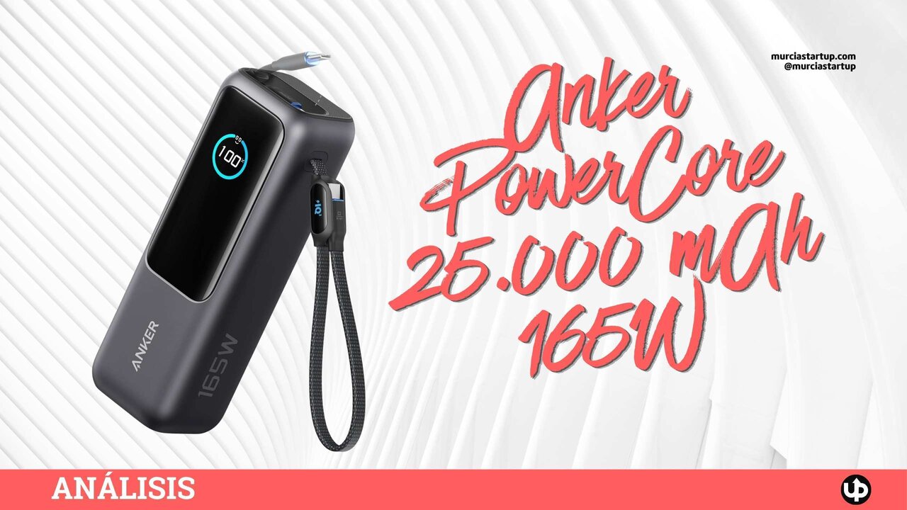 Anker PowerCore 25.000 mAh 165W — La batería que carga desde el móvil hasta el portátil
